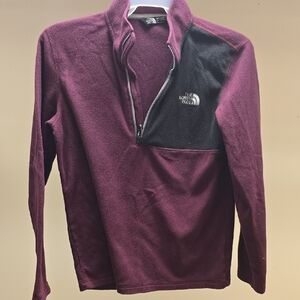 The North Face Maroon and Black Fleece Jacket